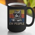 Ew People Introvert Cat Lover Crazy Vintage Cat Lady Graphic Print Coffee Mug