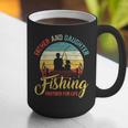 Father Daughter Fishing Partner For Life Retro Matching Dad Graphic Print Coffee Mug