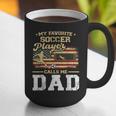 My Favorite Soccer Player Calls Me Dad US Flag Fathers Day Graphic Print Coffee Mug