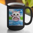 Frutiger Aero Aesthetic Tech Kawaii Ramen Cat Fishes Graphic Print Coffee Mug