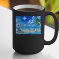 Frutiger Aero Beach Y2k Aesthetic Palm Tree Sand Ocean Graphic Print Coffee Mug