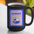Fun Cute Introvert Cat Character With Wine Graphic Print Coffee Mug Fun Cute Introvert Cat Character With Wine Graphic Print Coffee Mug