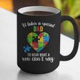 Fun Heart Puzzle Shirts Dad Autism Awareness Family Support Graphic Print Coffee Mug
