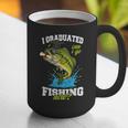 I Graduated Can I Go Fishing Now 2025 Graduation Fisher Graphic Print Coffee Mug