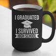 I Graduated I Survived High School Graduation Graphic Print Coffee Mug