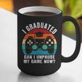 I Graduated Can I Unpause My Game Now Retro Graduation Graphic Print Coffee Mug