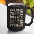 Grandpa Veteran Fathers Day Dad Veteran Camo American Flag Graphic Print Coffee Mug