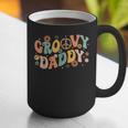 Groovy Daddy Birthday Party Peace Sign Dad 60s 70s Hippie Graphic Print Coffee Mug