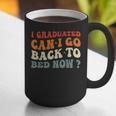 Groovy I Graduated Can I Go Back To Bed Now Graduation Graphic Print Coffee Mug