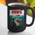 Humorous Paws Parody Cat Mouse For Cat Lover Cat Mom Cat Dad Graphic Print Coffee Mug