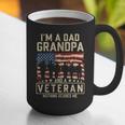 I'm A Dad Grandpa And Veteran Patriotic US Flag Veterans Day Graphic Print Coffee Mug