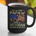 I'm A Dad Papaw And Veteran Retro Dad Papa Grandpa Graphic Print Coffee Mug
