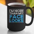 I'm Nicer Than My Face Looks Shy People Introverts Graphic Print Coffee Mug