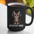 Introvert Mode Cat With Headphones Kitten Lover Graphic Print Coffee Mug Introvert Mode Cat With Headphones Kitten Lover Graphic Print Coffee Mug