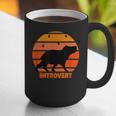 Introvert Retro Sunset Capybara Tee Graphic Print Coffee Mug