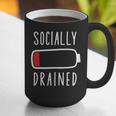 Introvert Socially Drained Battery Graphic Print Coffee Mug Introvert Socially Drained Battery Graphic Print Coffee Mug