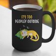 It's Too Peopley Outside Introvert And Cat Lover Men Women Kids Graphic Print Coffee Mug It's Too Peopley Outside Introvert And Cat Lover Men Women Kids Graphic Print Coffee Mug