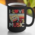 I Love 70's Music Retro Style Nostalgia Cassette 1970s Party Graphic Print Coffee Mug
