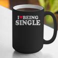 I Love Being Single Red Heart Anxious & Introvert Girl Club Graphic Print Coffee Mug