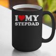 I Love My Step-Dad Heart Family Grandpa StepDad Bonus Dad Graphic Print Coffee Mug