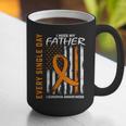 In Memory Of Dad Leukemia Awareness Father USA Flag Shirts Graphic Print Coffee Mug