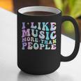 I Like Music More Than People Introvert Musician Retro Graphic Print Coffee Mug