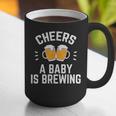 New Dad Baby Shower Cheers A Baby Is Brewing Graphic Print Coffee Mug