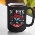 Nurse Live Love Heal Graduation Appreciation Valentines Day Graphic Print Coffee Mug
