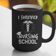 Nursing School Graduation Shirt I Survived RN Gift Graphic Print Coffee Mug