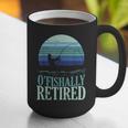 Ofishally Retired Fishing Retro Retirement Dad Men Graphic Print Coffee Mug