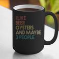 Oysters And Beer Lovers Introvert Quote Vintage Retro Graphic Print Coffee Mug