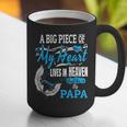 My Papa Lives In Heaven Shirt Memorial Day Papa Dad Grandpa Graphic Print Coffee Mug