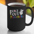 Peace Out PreschoolShirt Graduation Last Day Graphic Print Coffee Mug