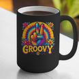 Peace Sign Groovy Vibes Costume Nostalgia Tie Dye Fashion Graphic Print Coffee Mug