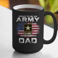 Proud To Be An Army Dad With American Flag Veteran Graphic Print Coffee Mug