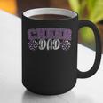Proud Cheer Dad My Favorite Cheerleader Calls Me Dad Purple Graphic Print Coffee Mug