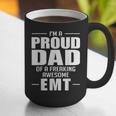 Proud Dad Of a Freaking Awesome EMT Emergency Medical Graphic Print Coffee Mug Proud Dad Of a Freaking Awesome EMT Emergency Medical Graphic Print Coffee Mug