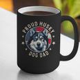 Proud Husky Dad American Flag Patriotic Husky Dad Graphic Print Coffee Mug