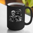 READING IN PEACE RIP Introvert Skeleton Read Book Meme Graphic Print Coffee Mug READING IN PEACE RIP Introvert Skeleton Read Book Meme Graphic Print Coffee Mug