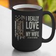 I Really Love It When My Wife Lets Me Go Hunting Dad Graphic Print Coffee Mug