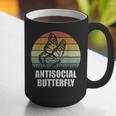 Retro Antisocial Butterfly Shirt For Introverts Graphic Print Coffee Mug