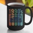 Retro Nineties Style Audio Tape Nostalgia Year 1990 Graphic Print Coffee Mug