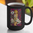 Retro Pop Art Vintage Style Blonde Psychedelic 50s Nostalgia Graphic Print Coffee Mug