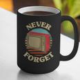 Retro TV Never Forget Nostalgia Vintage Graphic Print Coffee Mug
