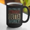 Retro Volleyball Dad Straight Outta Money Graphic Print Coffee Mug