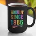 Rockin' Since 1986 Vintage Rockstar 40th Birthday Mom Dad 40 Graphic Print Coffee Mug