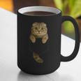 Scottish Fold Cat Pocket Cat Mom Cat Dad Cat Lover Graphic Print Coffee Mug