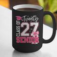 Senior 2027 Class Of 2027 Pink Coquette Bow Graduation Girl Graphic Print Coffee Mug