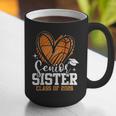Senior Sister Class Of 2026 Basketball Graduation Heart Graphic Print Coffee Mug