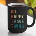 So Happy I Have Twins Mom Dad Parent Saying Slogan Graphic Print Coffee Mug
